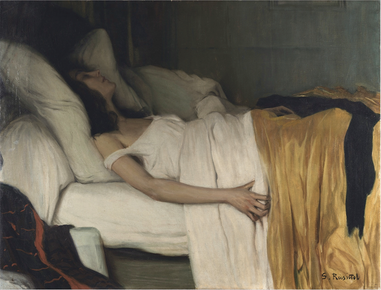 산티아고 루시 놀 Santiago Rusiñol, 1861-1931. The Morphine's Girl, 1894. 캔버스에 오일, 87.8 x115.2 cm. 카우 페라뮤지엄 소장. ©Google Arts & Culture