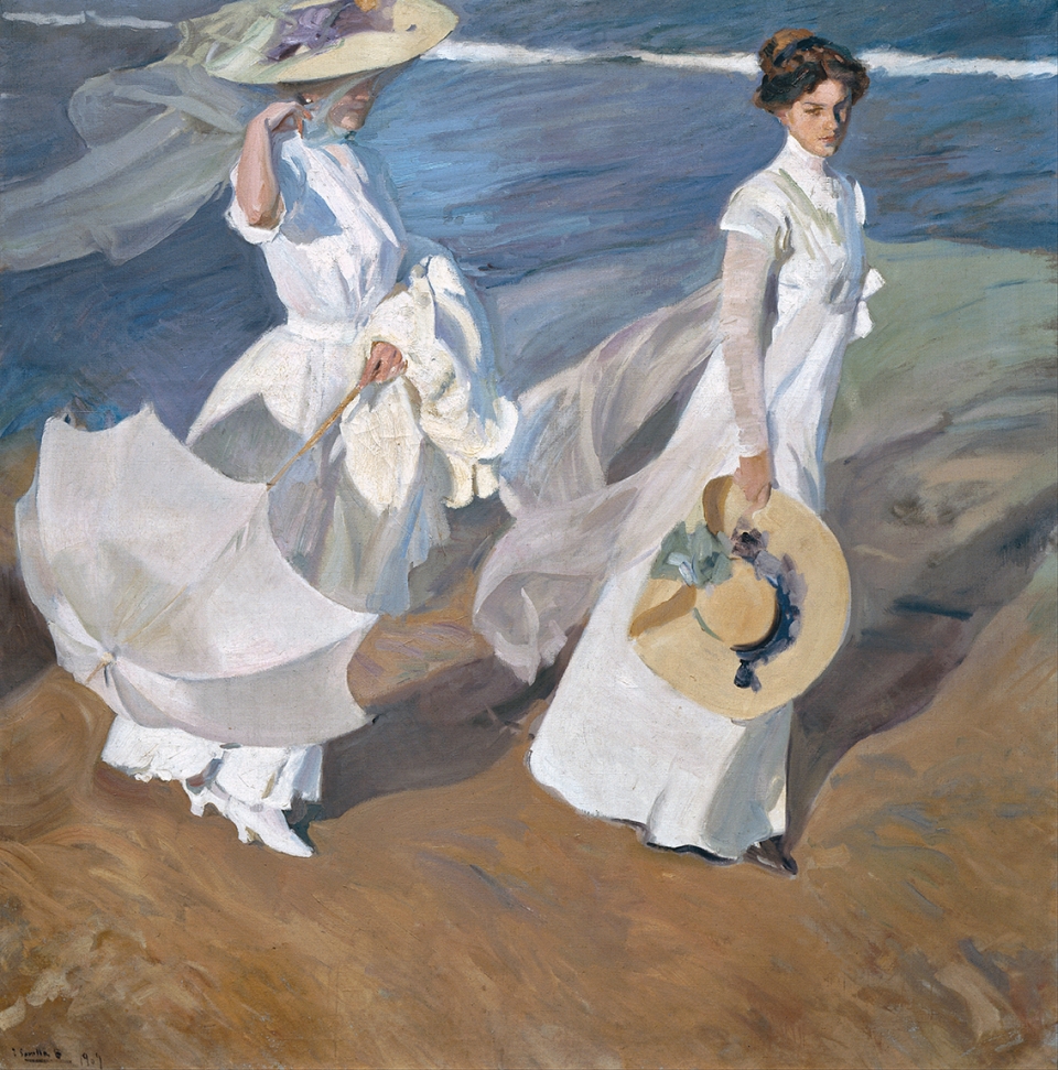 호아킨 소로야 Joaquín Sorolla 1863–1923. Strolling along the Seashore, 1909. 캔버스에 오일.  205x200 cm.Sorolla Museum 소장.
