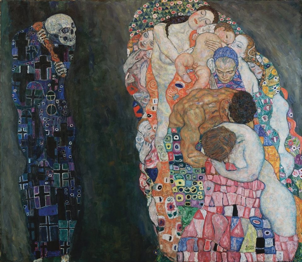 구스타프 클림트 Gustav Klimt 1862~1918. “Tod und Leben” Death and Life, 1910/15, 캔버스에 오일, 1,805  × 2,005 mm, 오스트리아 레오폴트 미술관 소장.