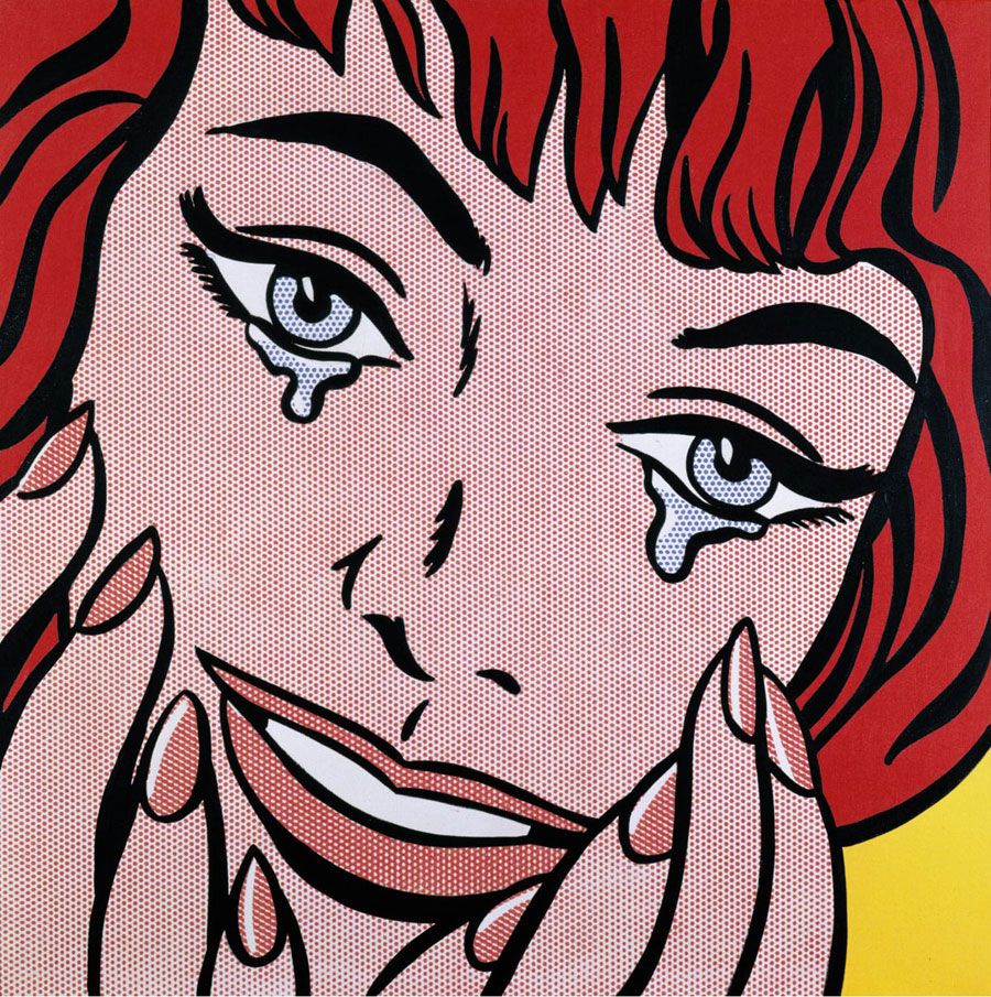 Roy Lichtenstein.  ‘Happy Tears’, 1964, 96.5 cm × 96.5 cm ©publicdelivery.