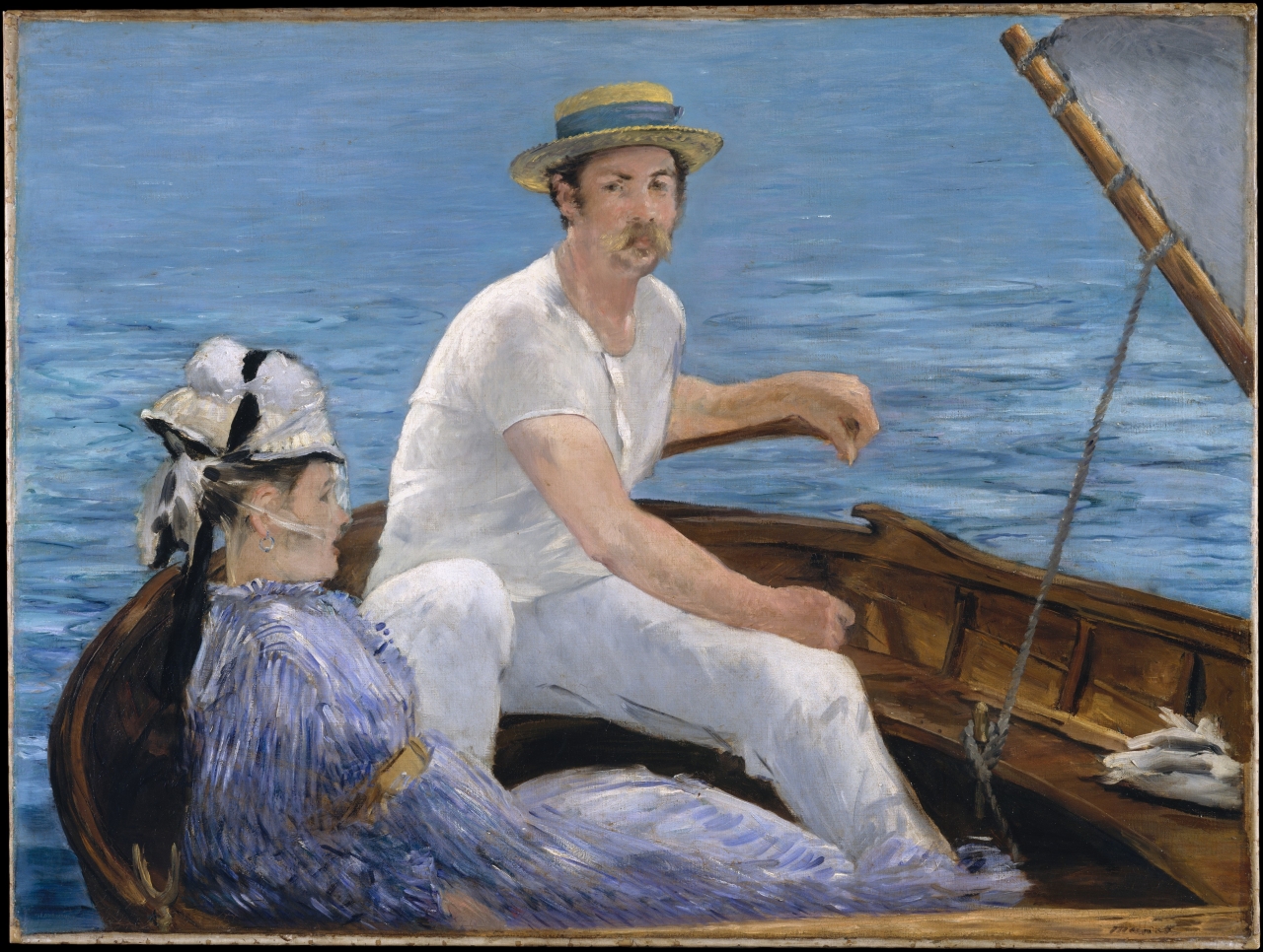 Edouard Manet(1832~1883), 'Boat', 1874, Oil on canvas, 97.2 x 130.2 cm, Metropolitan Museum of Art.