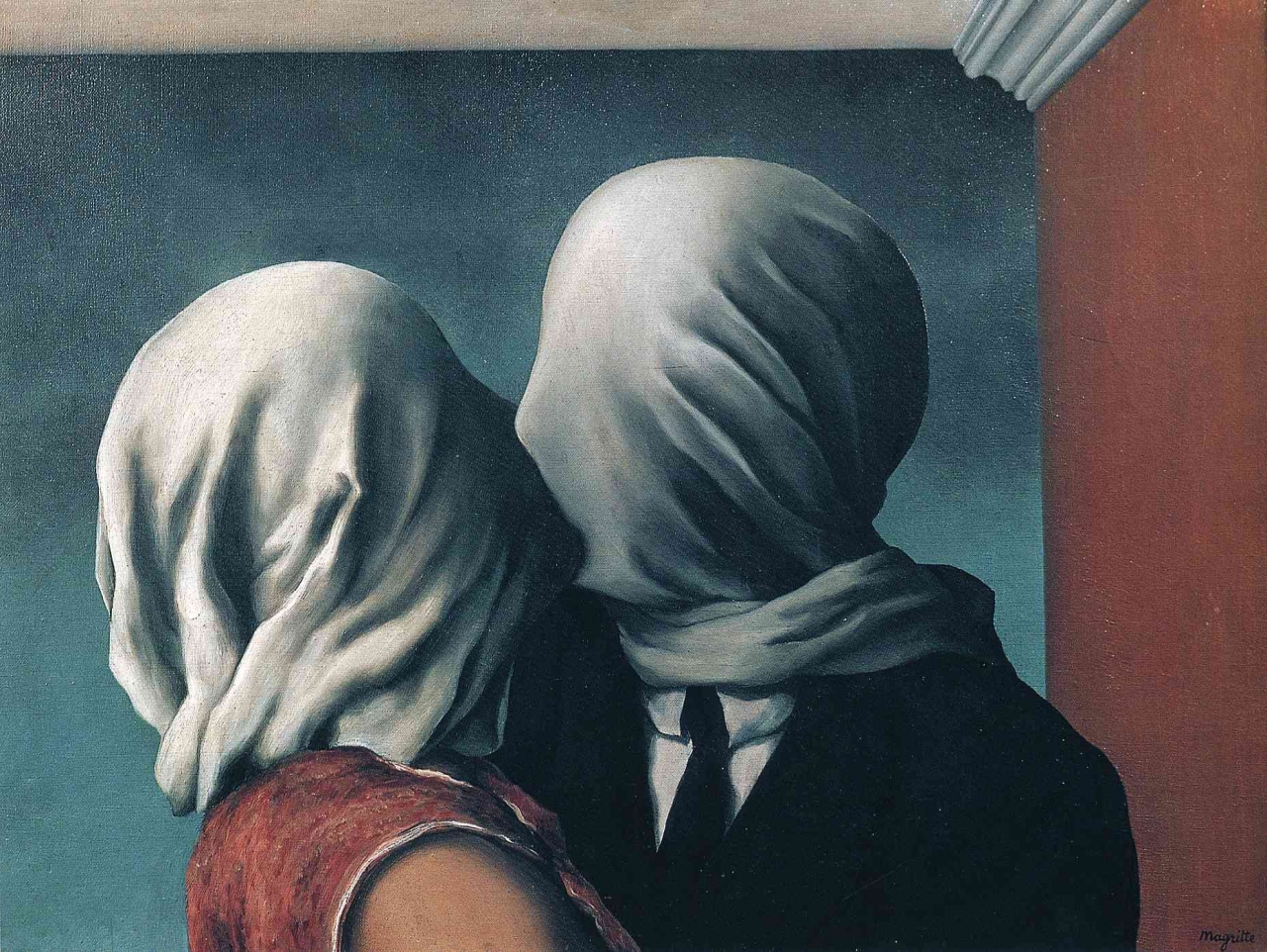 이런 상황이 올지도 몰른다. Rene Magritte, 'The lovers', 1928, oil on canvas, 54 x 73.4 cm, Museum of Modern Art (MoMA), New York City.