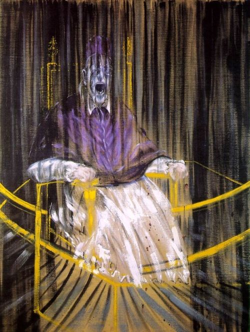 도박 중독으로 유명했던 화가 프란시스 베이컨. 그는 기괴한 화풍으로 인간 내면의 극단적인 암울함을 표현했다. 프란시스 베이컨, 「디에고 벨라스케스의 ‘교황 인노첸시오 10세의 초상’에서 출발한 습작」, 1953년, 캔버스에 유채.