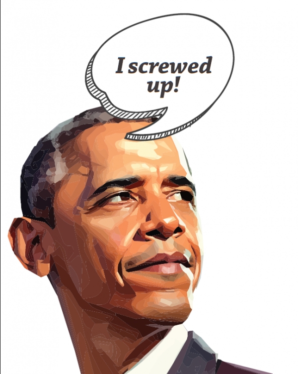 미국의 44대 대통령 오버마. 그는 쿨하게 자신의 실패를 인정했다.